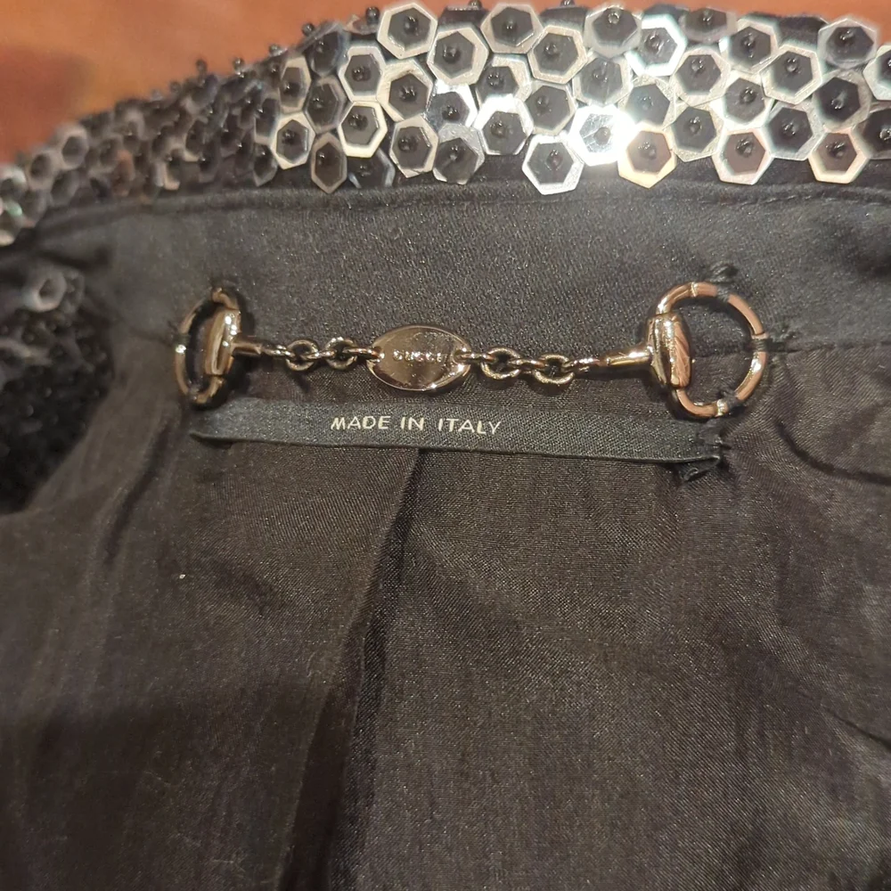Gucci sequin and seed bead metallic blazer. Frida Giannini era Gucci. - Picture 4 of 8